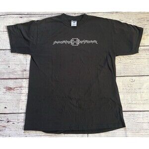 Vintage Clogger T Shirt USA Born Clogger Tribal Design Black Jerzees Size L